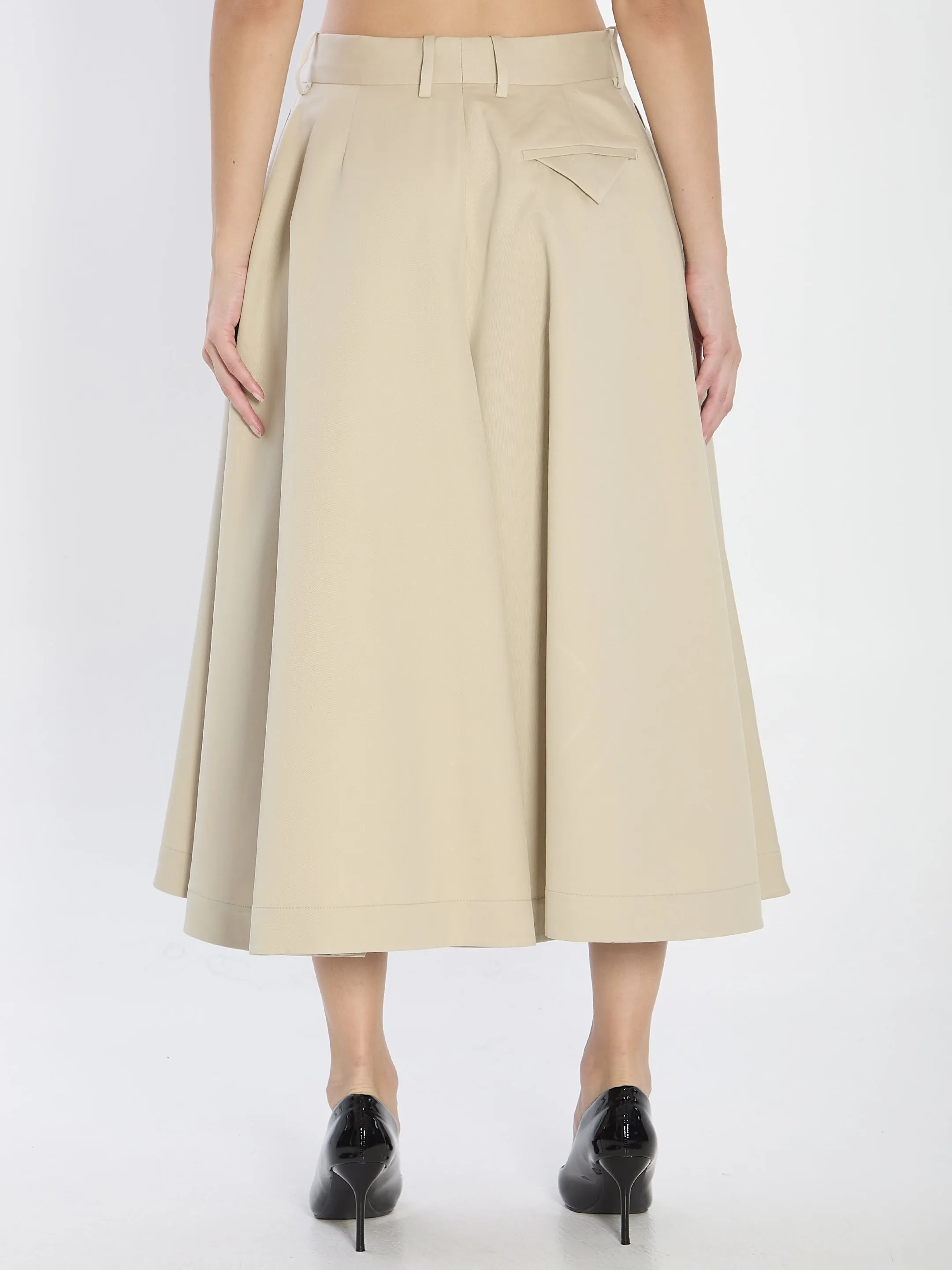 SILK AND COTTON TWILL CULOTTE sold by Lord & Taylor product image thumbnail 4