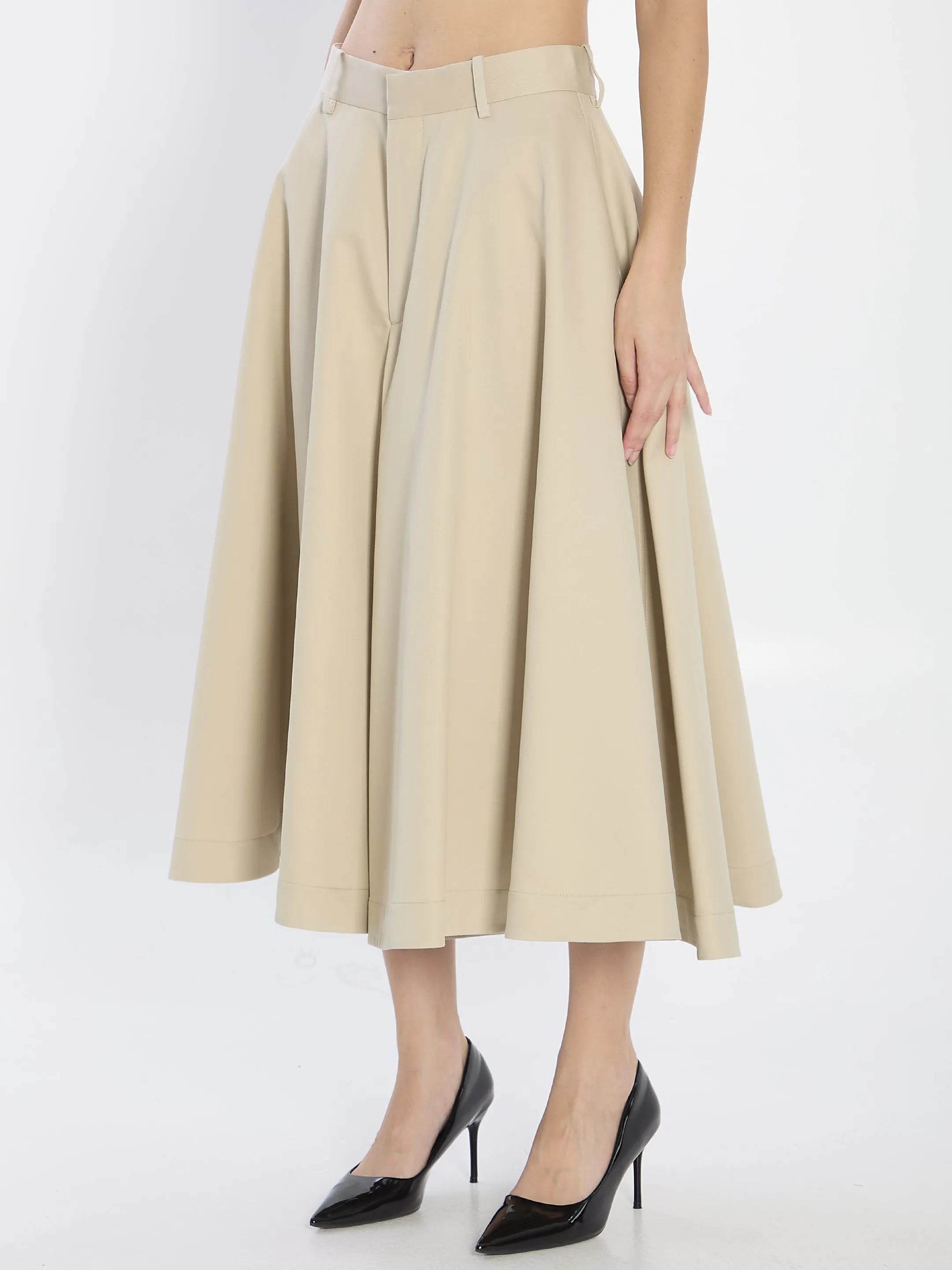 SILK AND COTTON TWILL CULOTTE sold by Lord & Taylor product image thumbnail 2