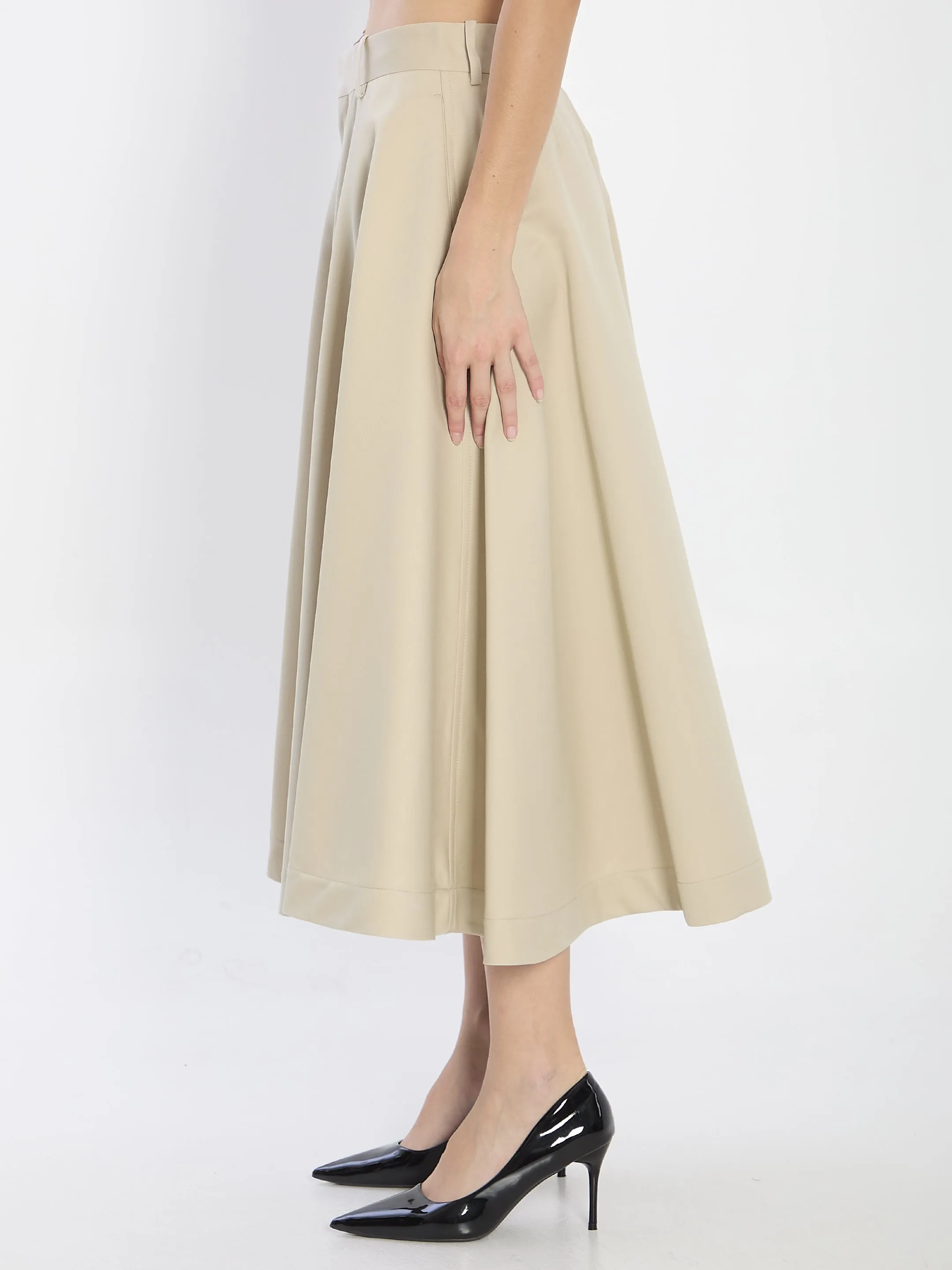 SILK AND COTTON TWILL CULOTTE sold by Lord & Taylor product image thumbnail 3