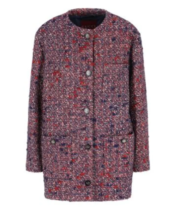 GUCCI TWEED BUTTONED CARDIGAN sold by Lord & Taylor