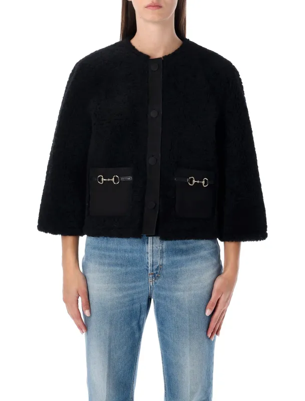 GUCCI SHEARLING JACKET WITH HORSEBIT DETAILS sold by Lord & Taylor