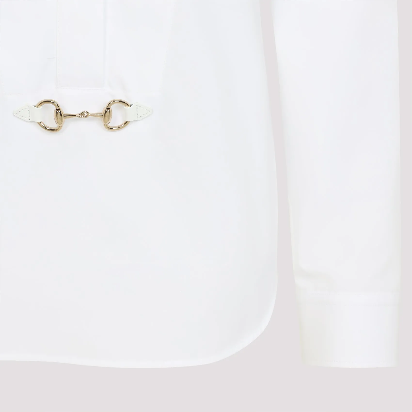 COTTON POPLIN SHIRT WITH HORSEBIT sold by Lord & Taylor product image thumbnail 5