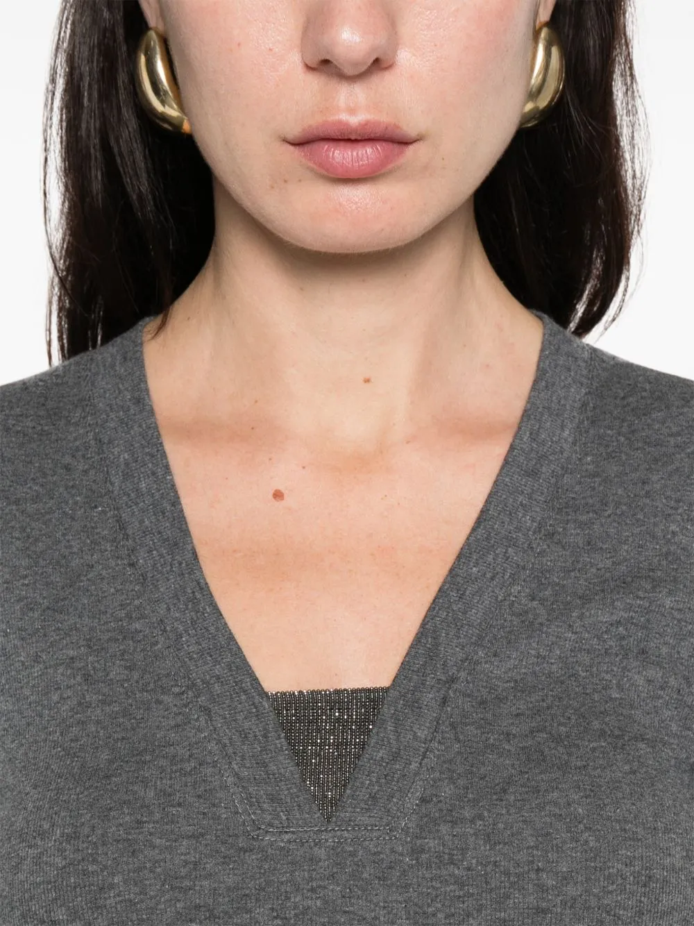 COTTON V-NECKED SWEATER sold by Lord & Taylor product image thumbnail 4