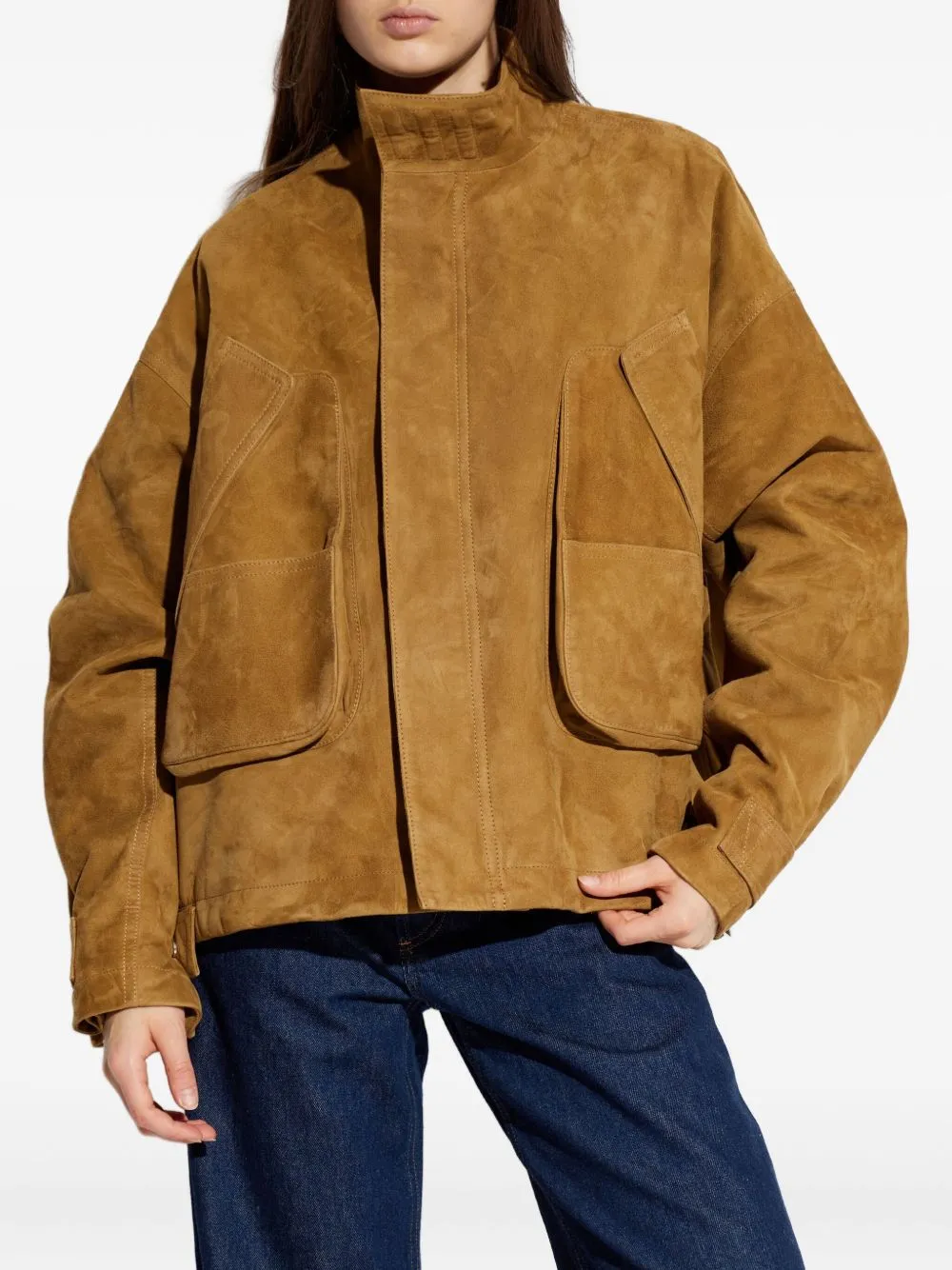SUEDE LEATHER BOMBER JACKET sold by Lord & Taylor product image thumbnail 3
