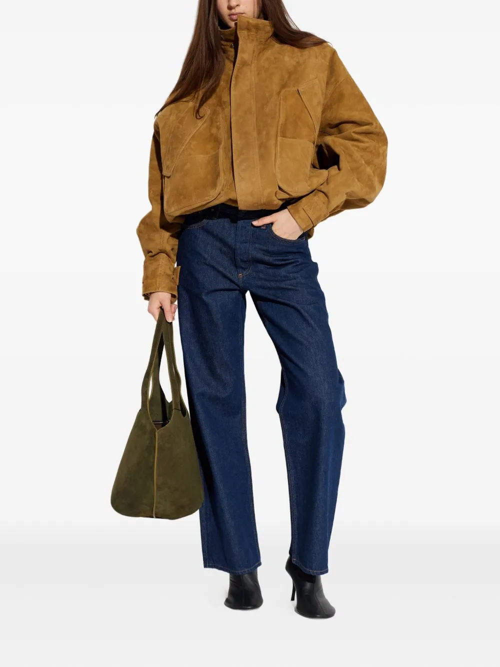 SUEDE LEATHER BOMBER JACKET sold by Lord & Taylor product image thumbnail 5