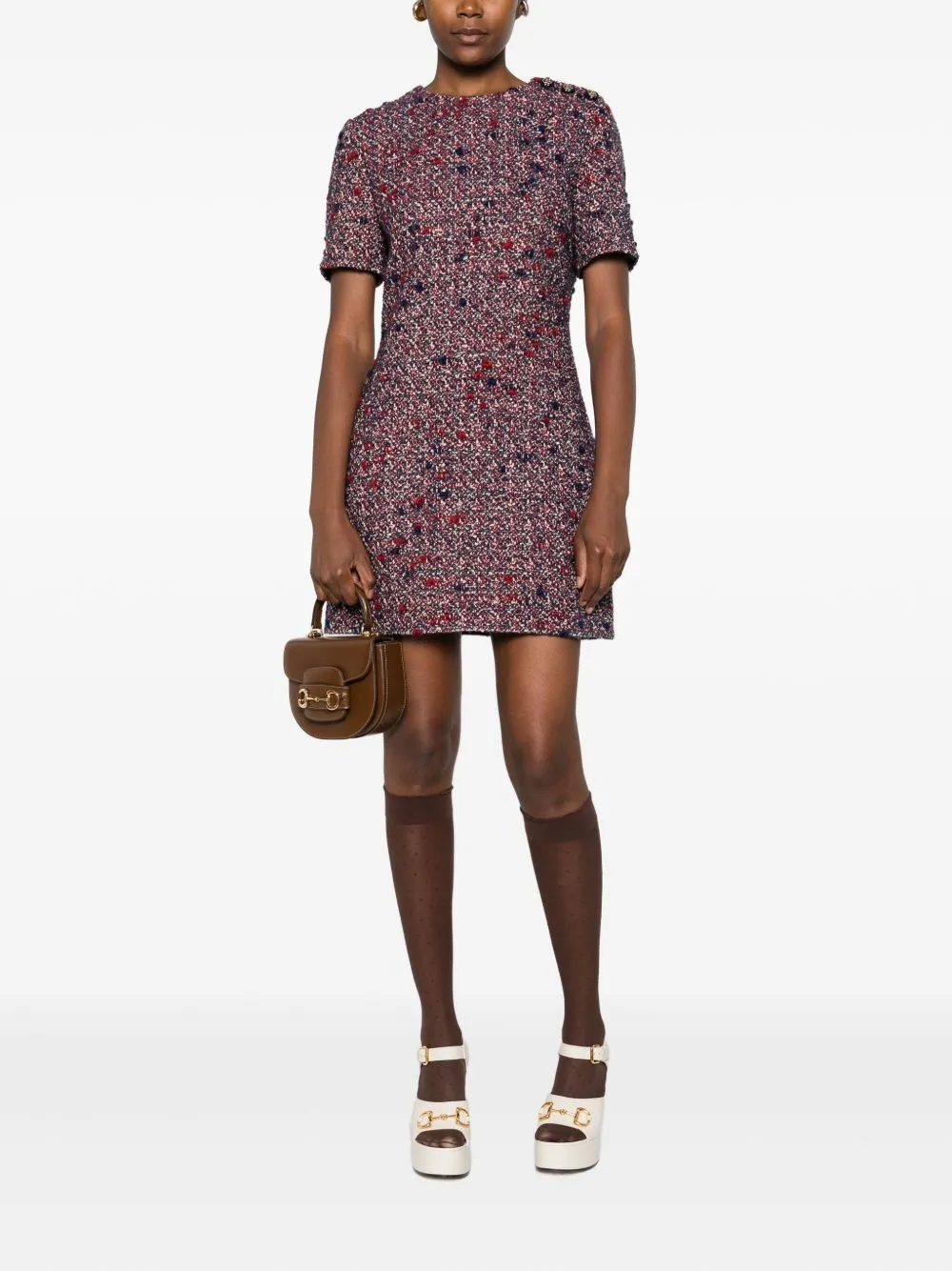 GUCCI TWEED SHORT SLEEVE MINI DRESS sold by Lord & Taylor product image thumbnail 3