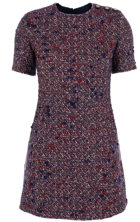 GUCCI TWEED SHORT SLEEVE MINI DRESS sold by Lord & Taylor