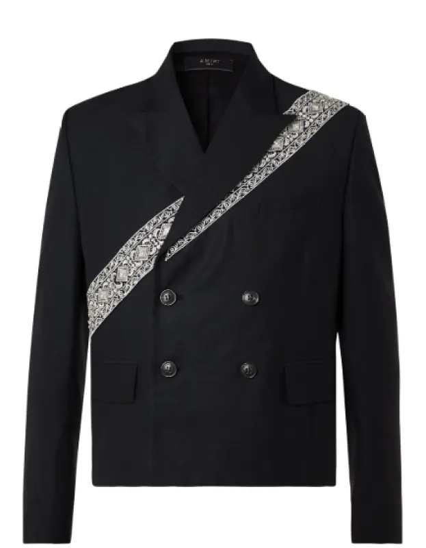 Embellished Double-Breasted Woven Blazer sold by Lord & Taylor