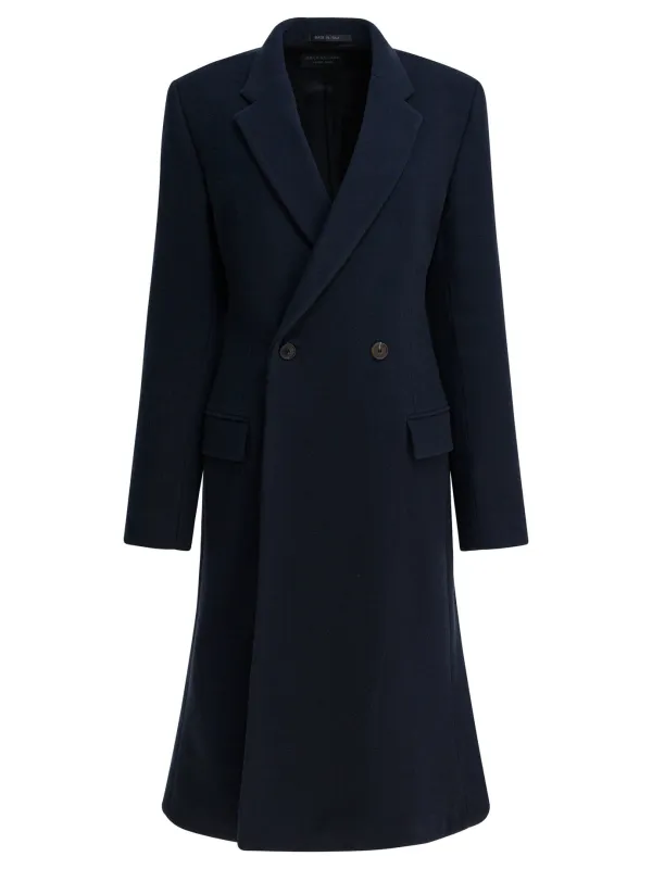 "Midi Godet" wool long coat sold by Lord & Taylor
