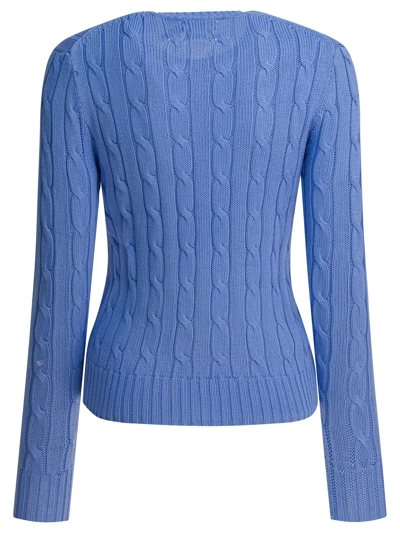 Crew-neck cable-knit sweater with logo sold by Lord & Taylor product image thumbnail 2