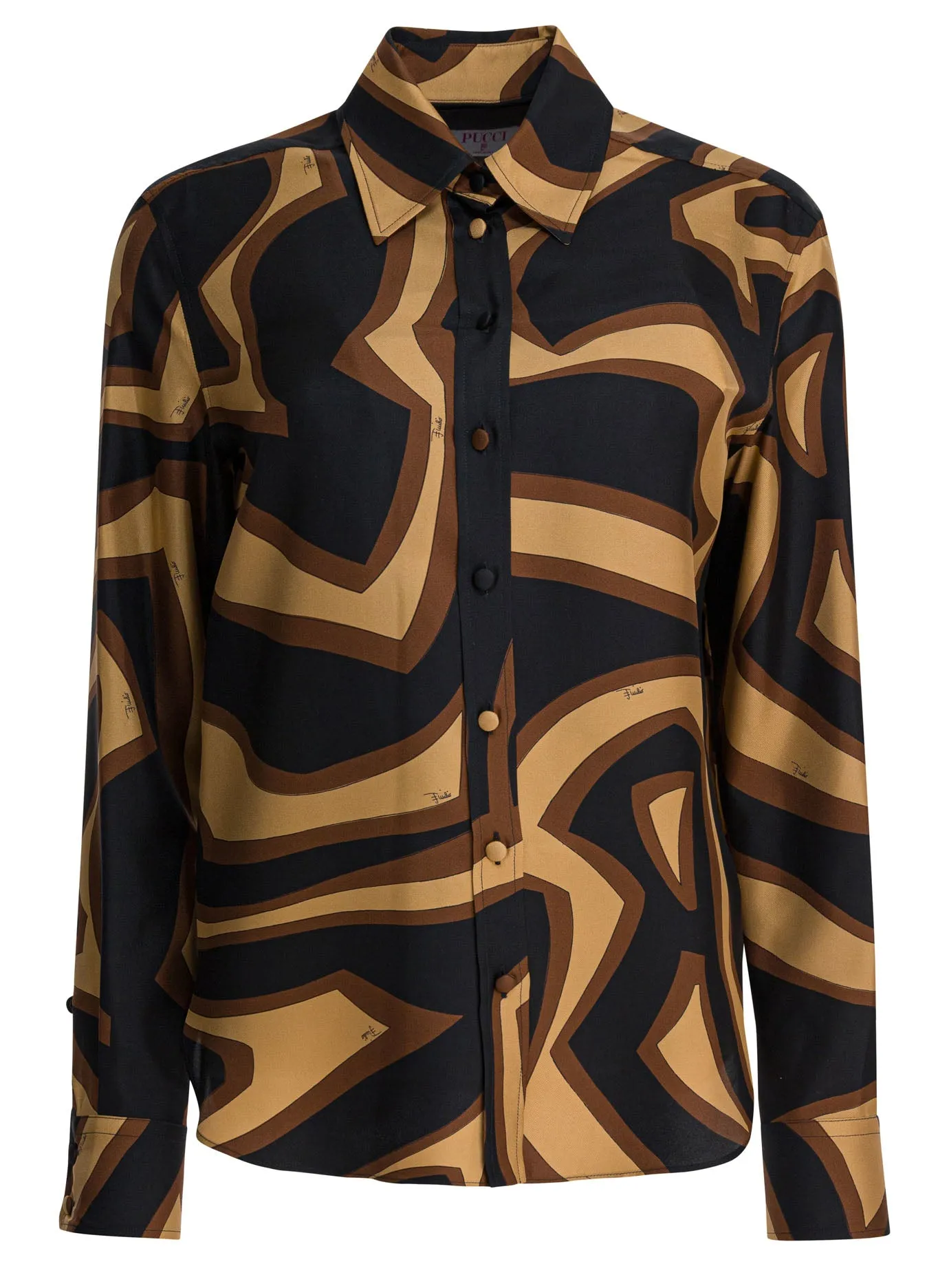Silk shirt with Labirinto print sold by Lord & Taylor