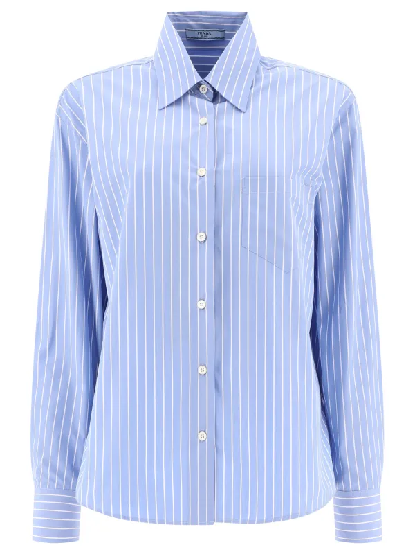 Striped poplin shirt sold by Lord & Taylor