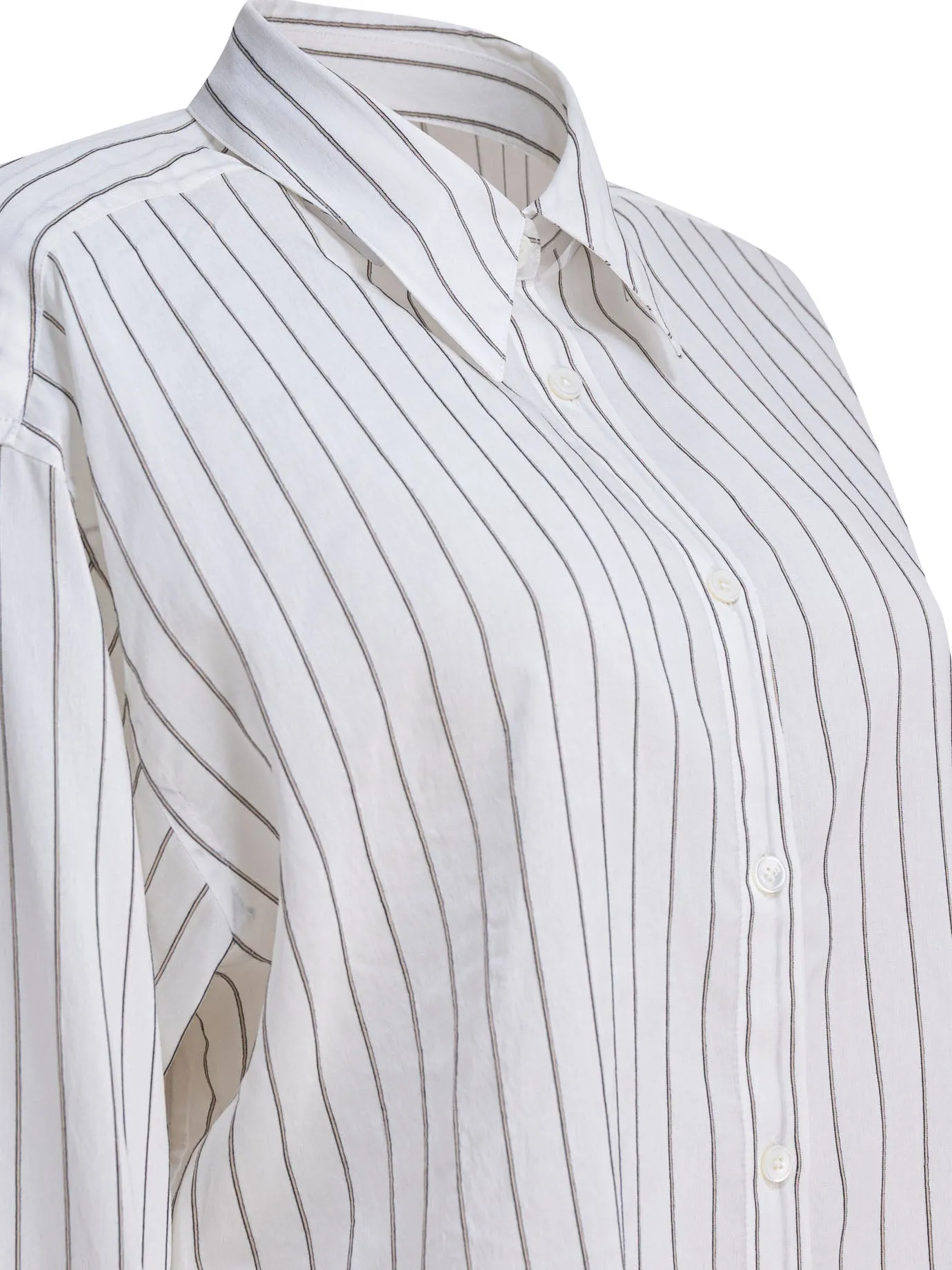 Silk blend striped shirt sold by Lord & Taylor product image thumbnail 4