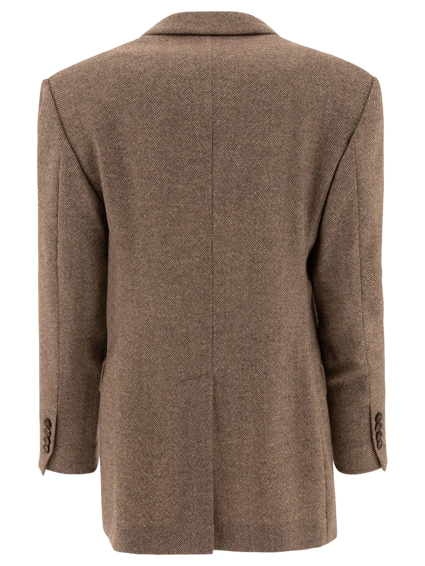 Brushed techno wool chevron blazer with monili sold by Lord & Taylor product image thumbnail 2