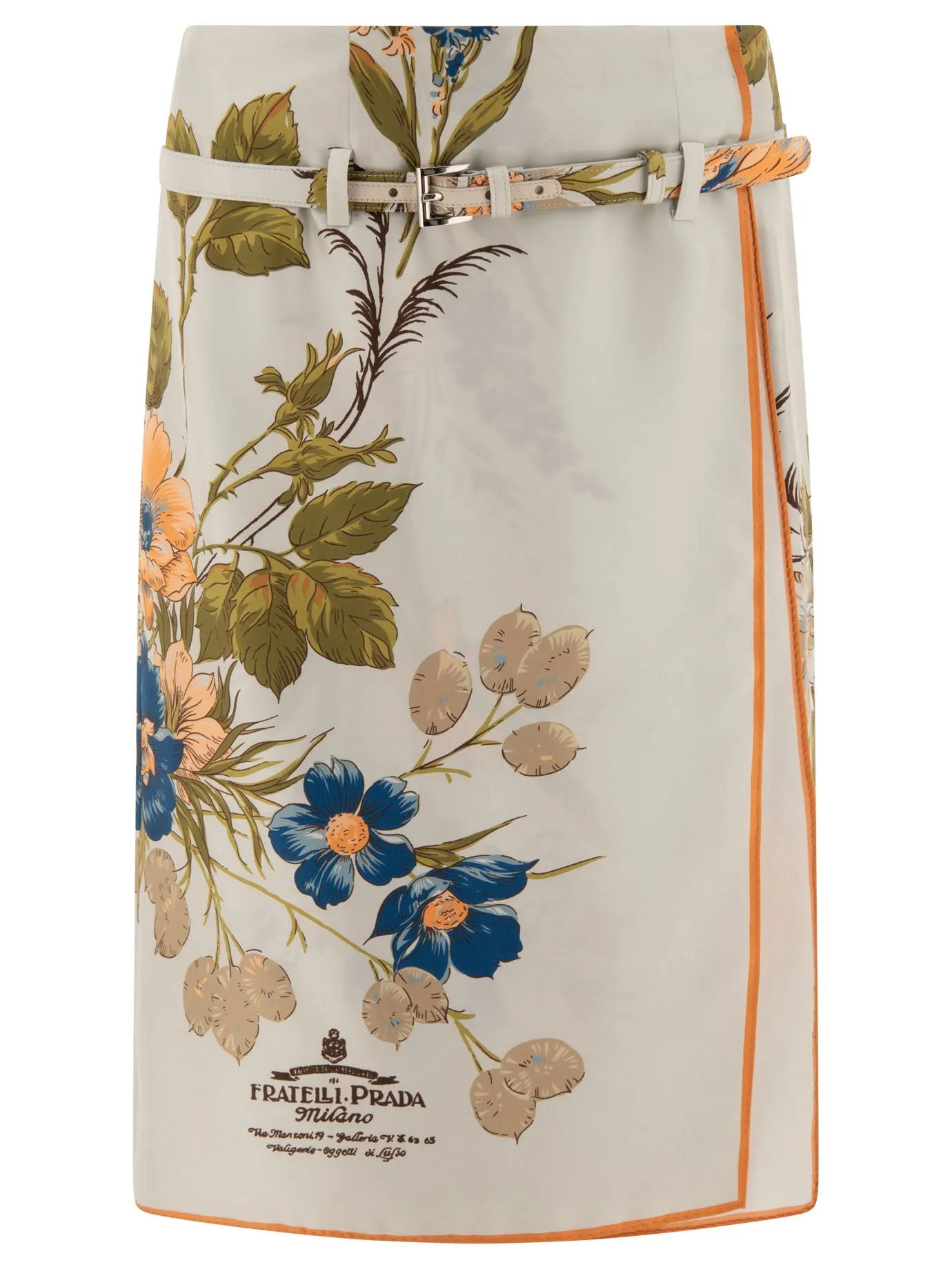 Printed silk twill skirt sold by Lord & Taylor