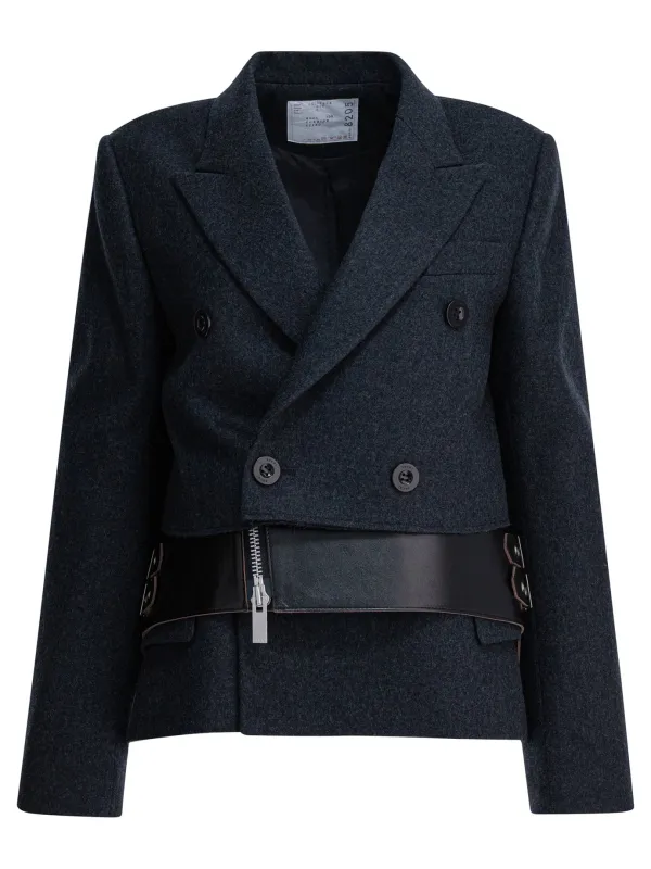 Wool and leather coat sold by Lord & Taylor