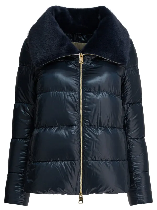 Ultralight Nylon Down Jacket and Lady Alternative Fur sold by Lord & Taylor