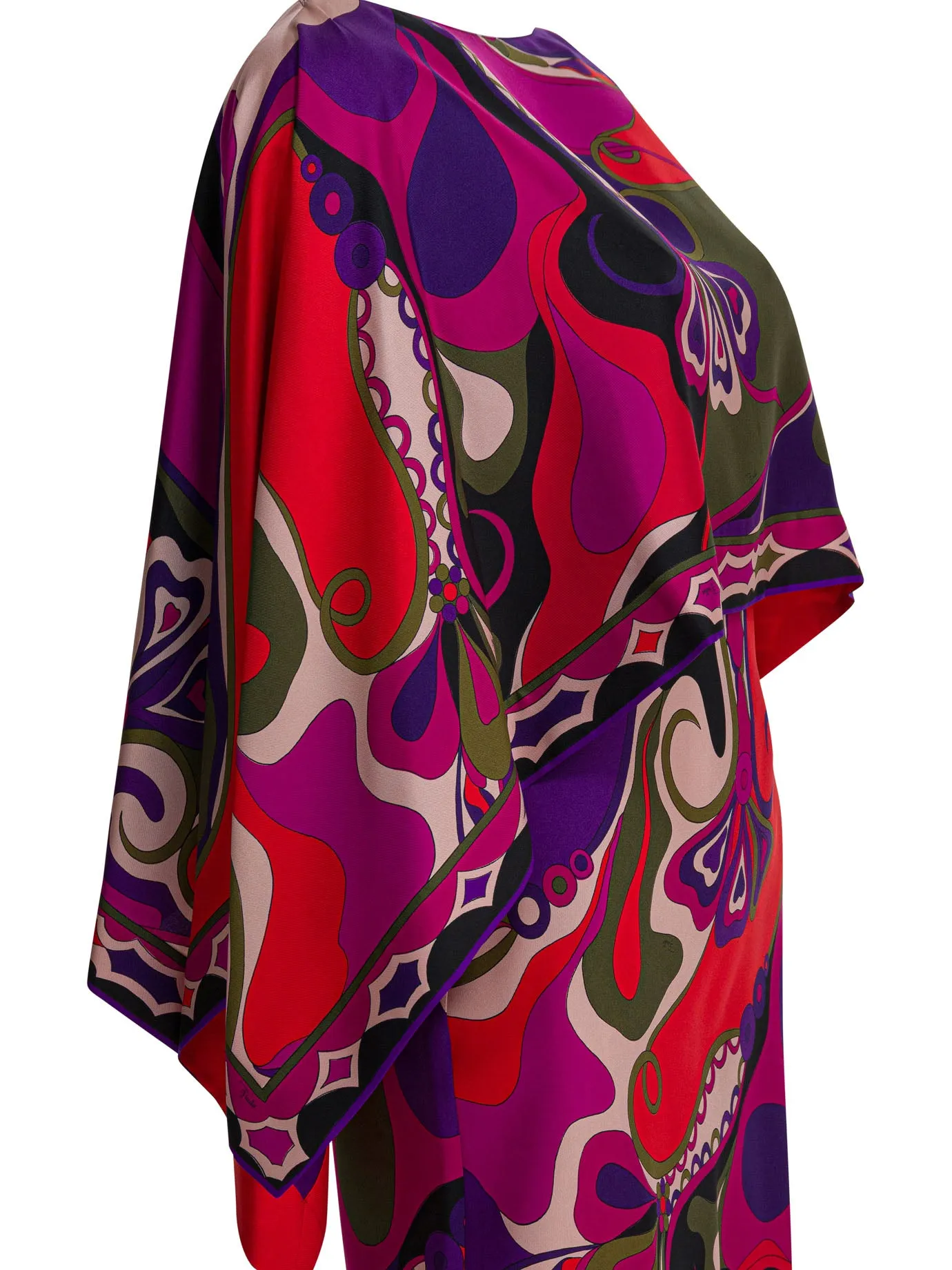 Orchidee print silk long dress sold by Lord & Taylor product image thumbnail 4