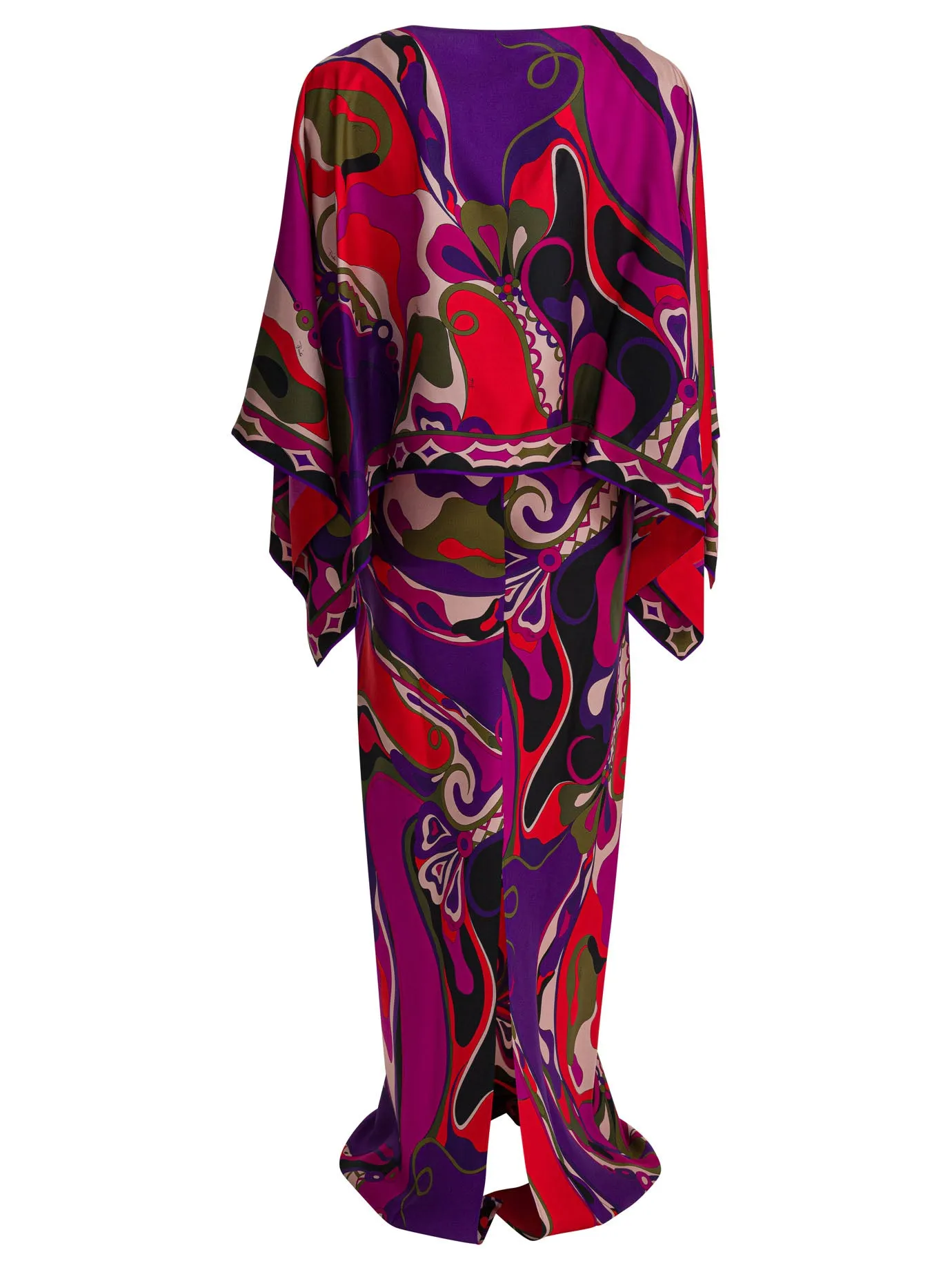 Orchidee print silk long dress sold by Lord & Taylor product image thumbnail 2