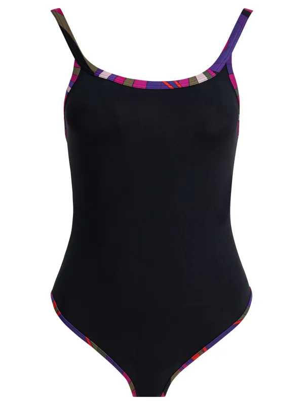 One-piece swimsuit with printed edges made by Lord & Taylor
