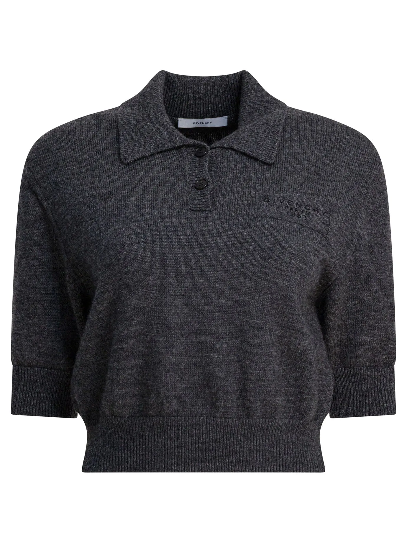"Givenchy Paris 1952" Wool polo shirt sold by Lord & Taylor