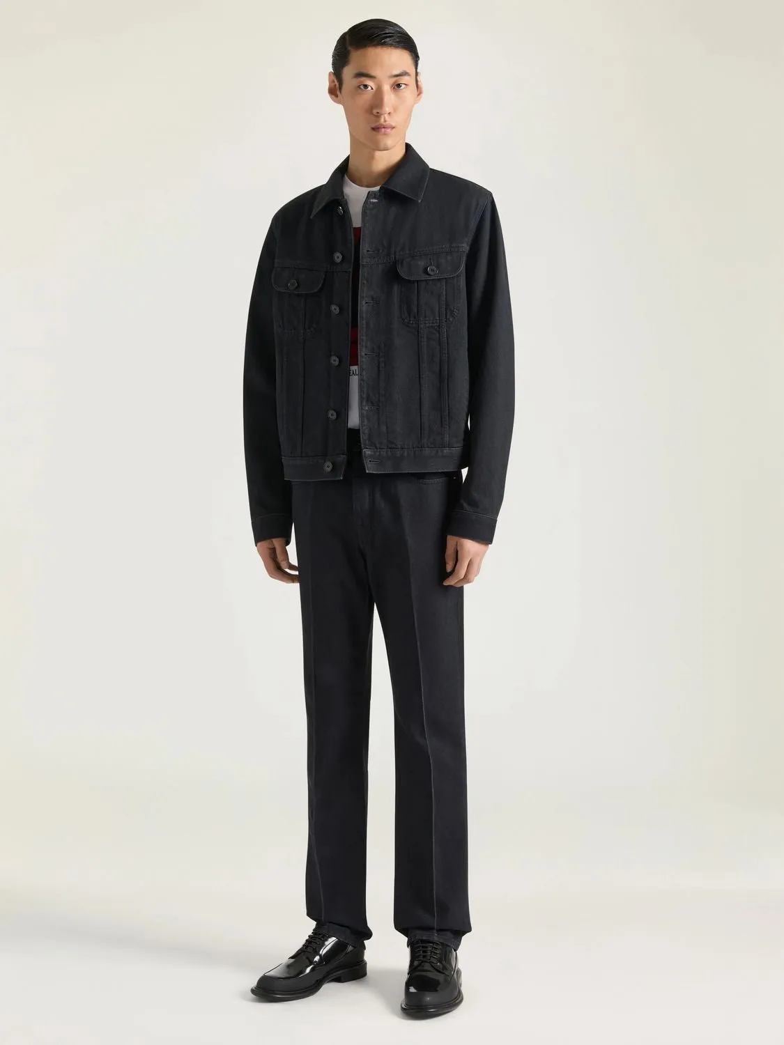 STRAIGHT FIT DENIM PANTS sold by Lord & Taylor product image thumbnail 2