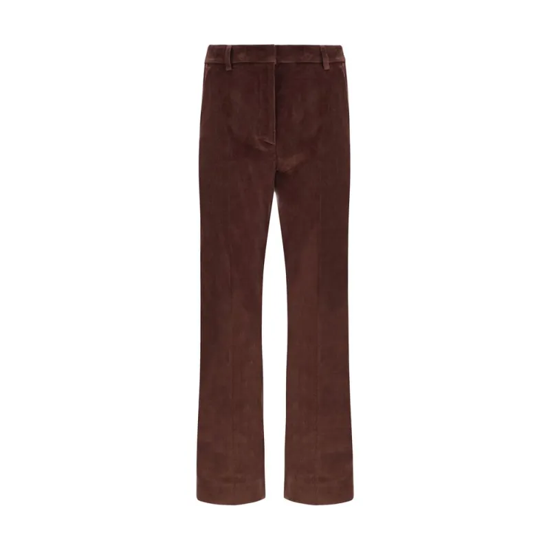 Bordeaux Cotton Cropped Pants made by MaxMara