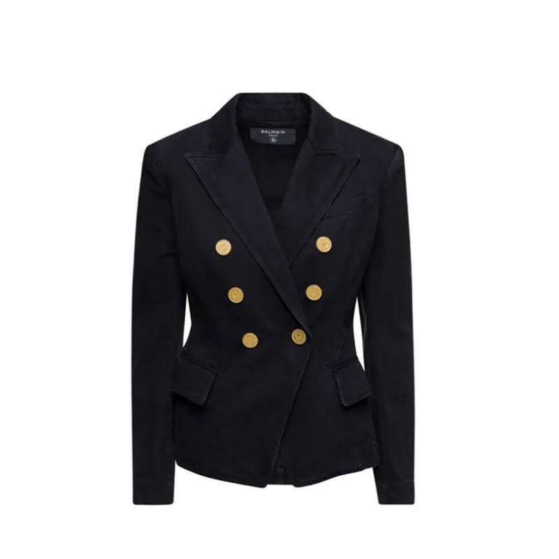 Balmain Double-Breasted Denim Blazer sold by Lord & Taylor