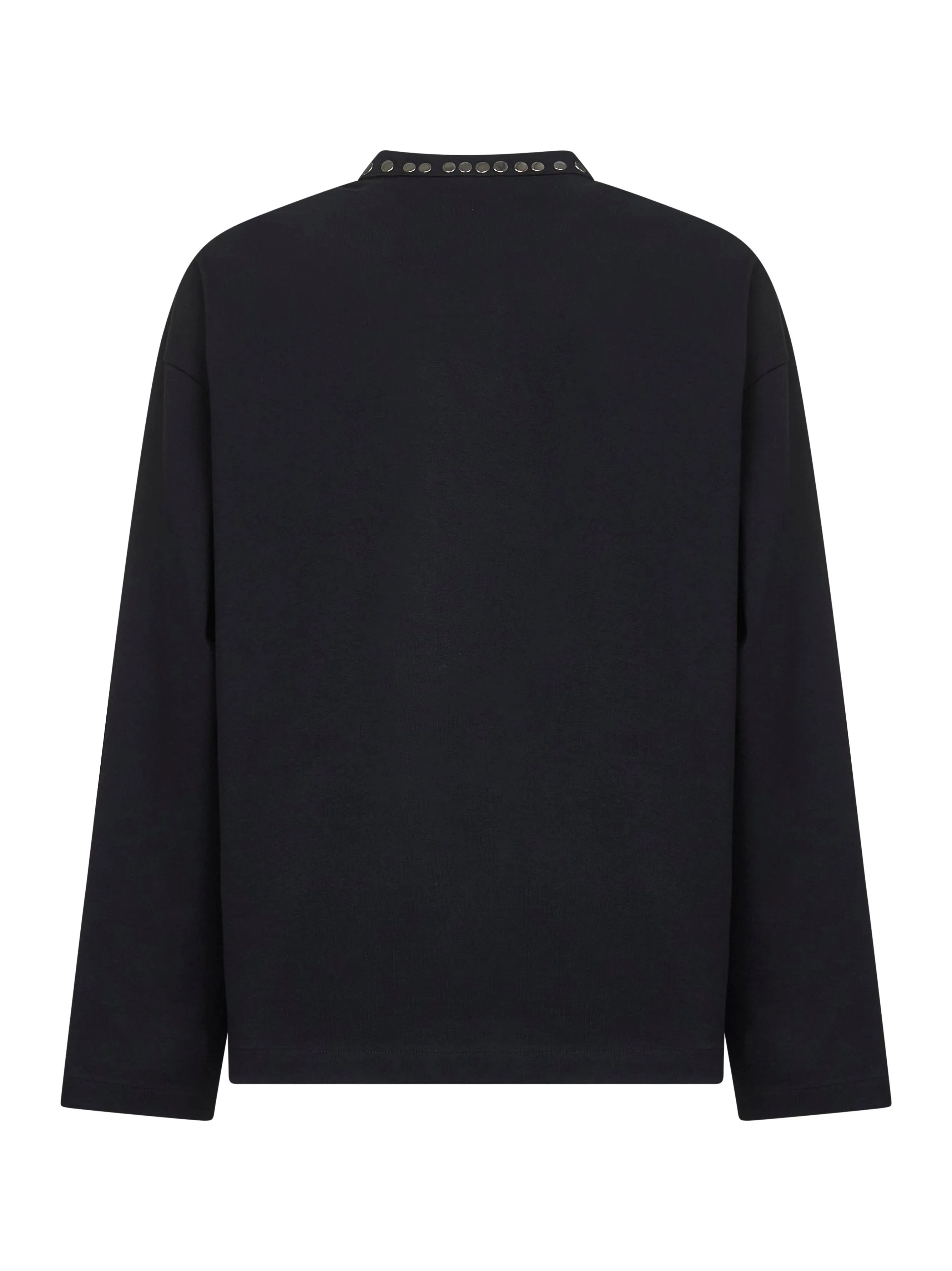 Black Cotton Studded T-Shirt sold by Lord & Taylor product image thumbnail 2