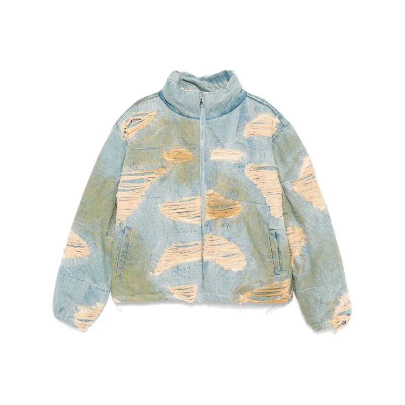 Light Blue Denim Bomber Jacket sold by Lord & Taylor