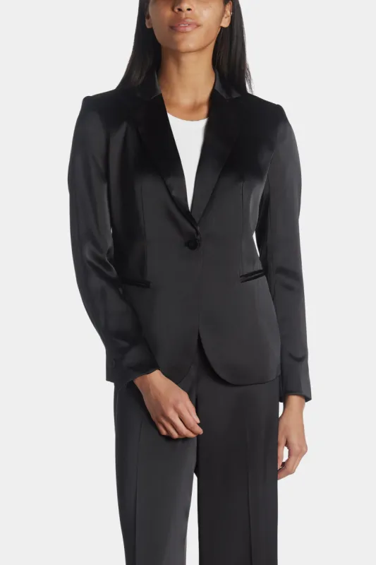 Montreal Satin Long Peak Lapel Jacket sold by Lord & Taylor