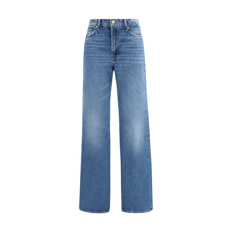 Blue Cotton Flared Jeans sold by Lord & Taylor