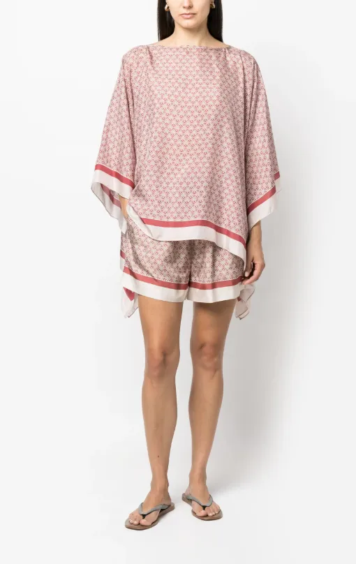 Starburst Silk Poncho Top sold by Lord & Taylor product image thumbnail 3