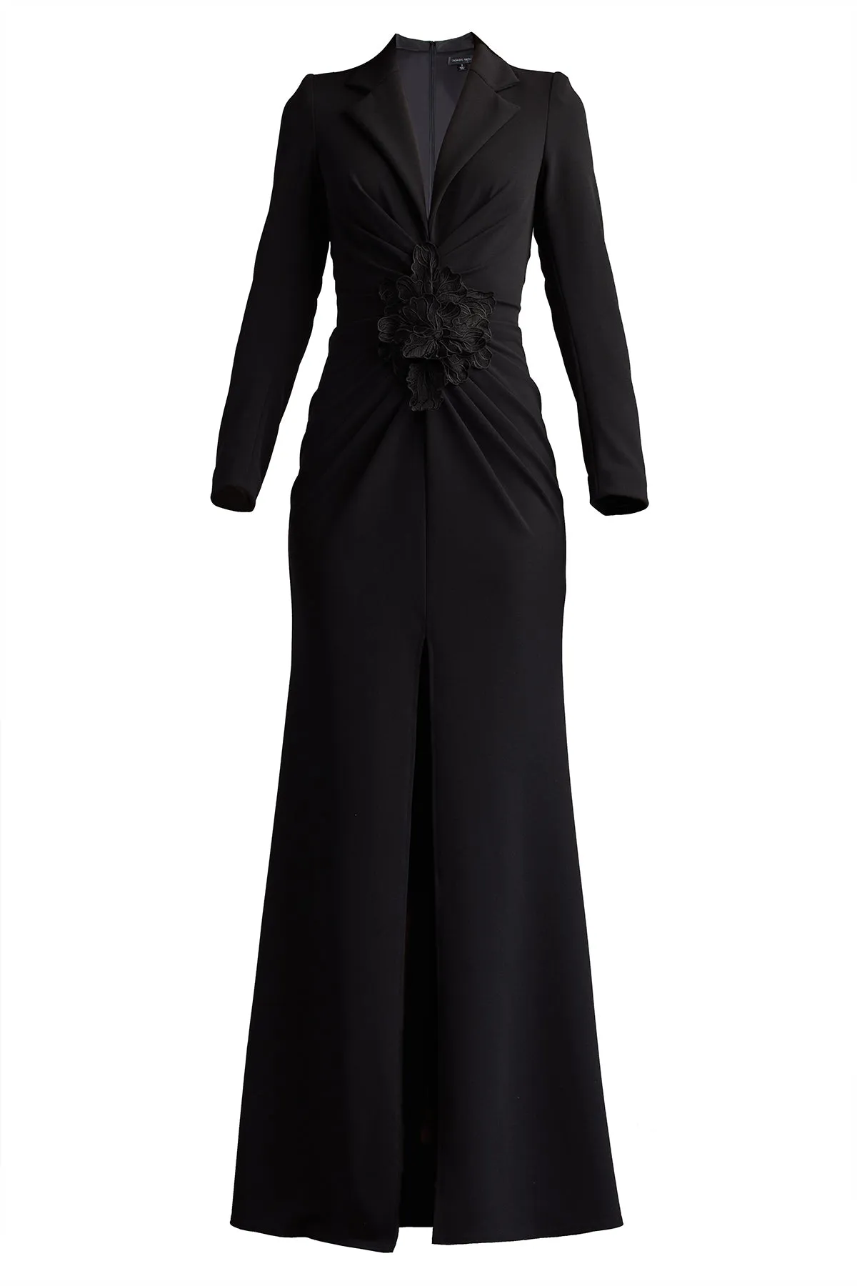 Ardela Center Front Ruffle Gown BLACK sold by Lord & Taylor product image thumbnail 5