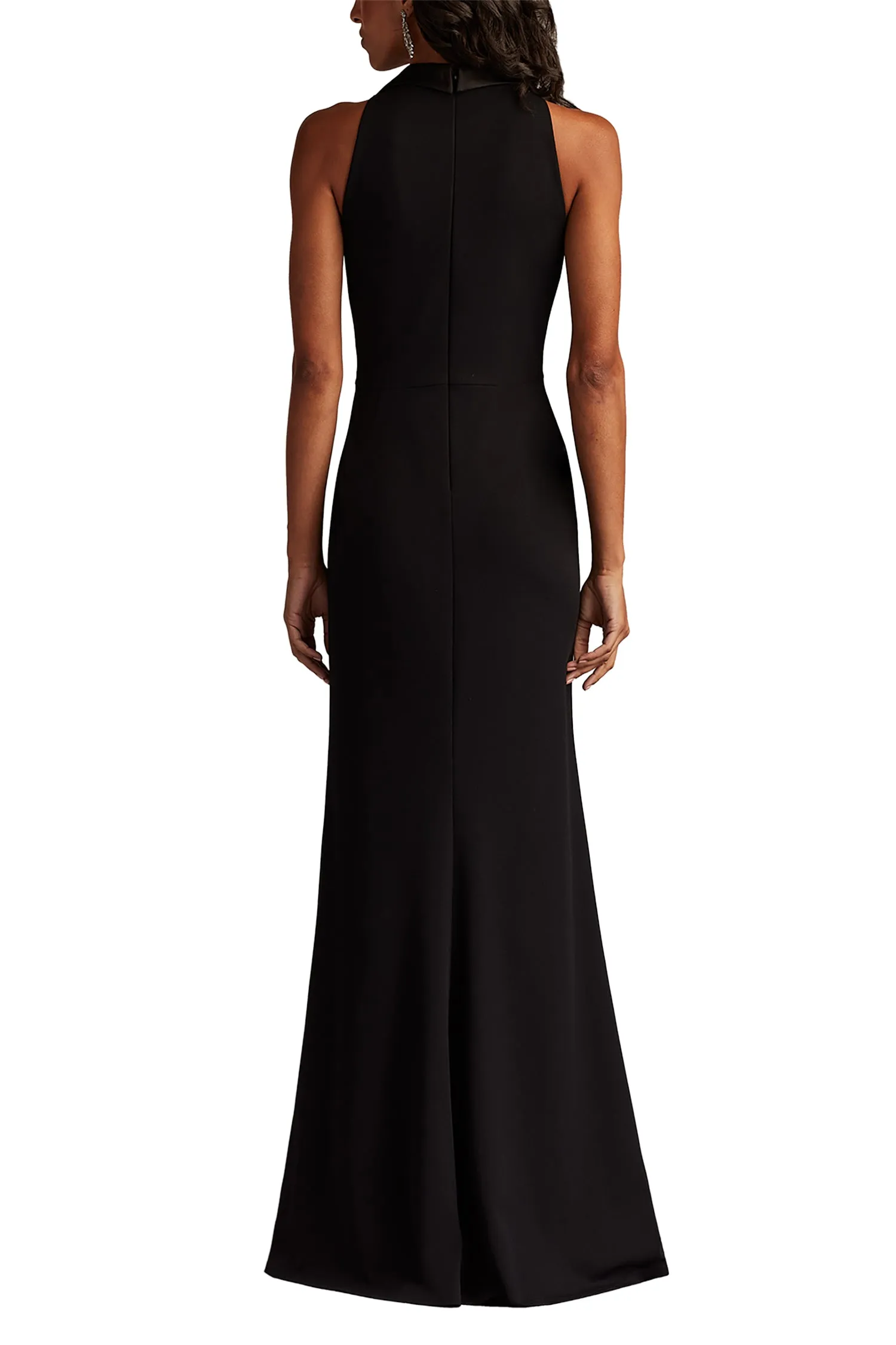 Neshia Halter Lapel Gown BLACK sold by Lord & Taylor