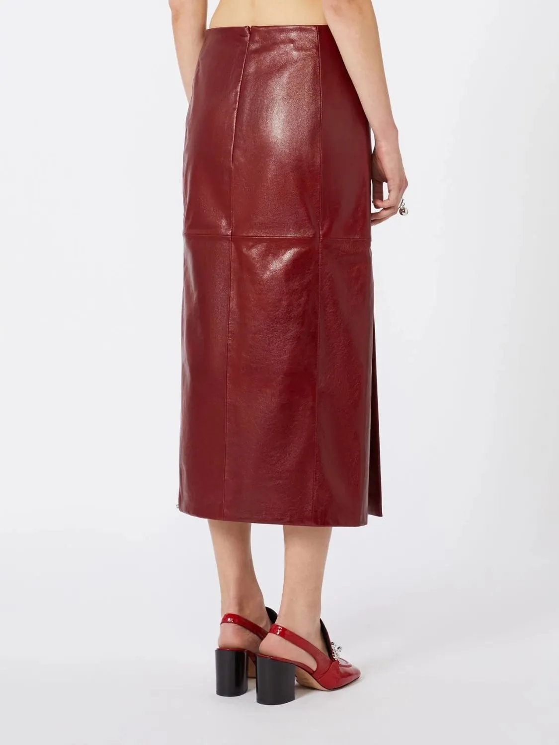 SPXCOMMA LEATHER SKIRT BORDEAUX sold by Lord & Taylor product image thumbnail 4