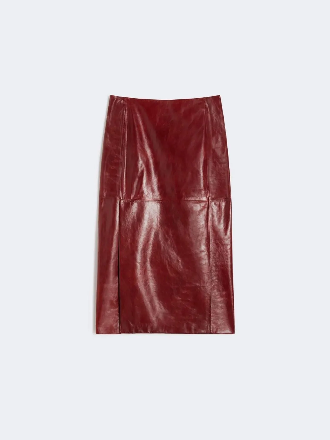 SPXCOMMA LEATHER SKIRT BORDEAUX sold by Lord & Taylor