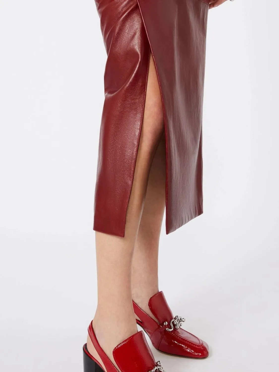 SPXCOMMA LEATHER SKIRT BORDEAUX sold by Lord & Taylor product image thumbnail 5