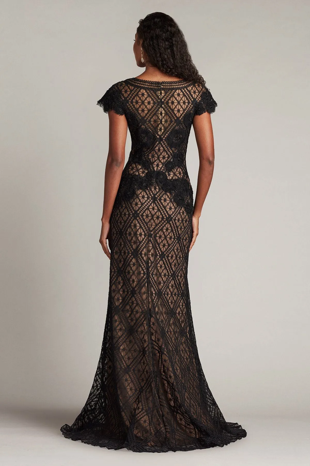 JASI EMBROIDERED ILLUSION GOWN sold by Lord & Taylor product image thumbnail 3