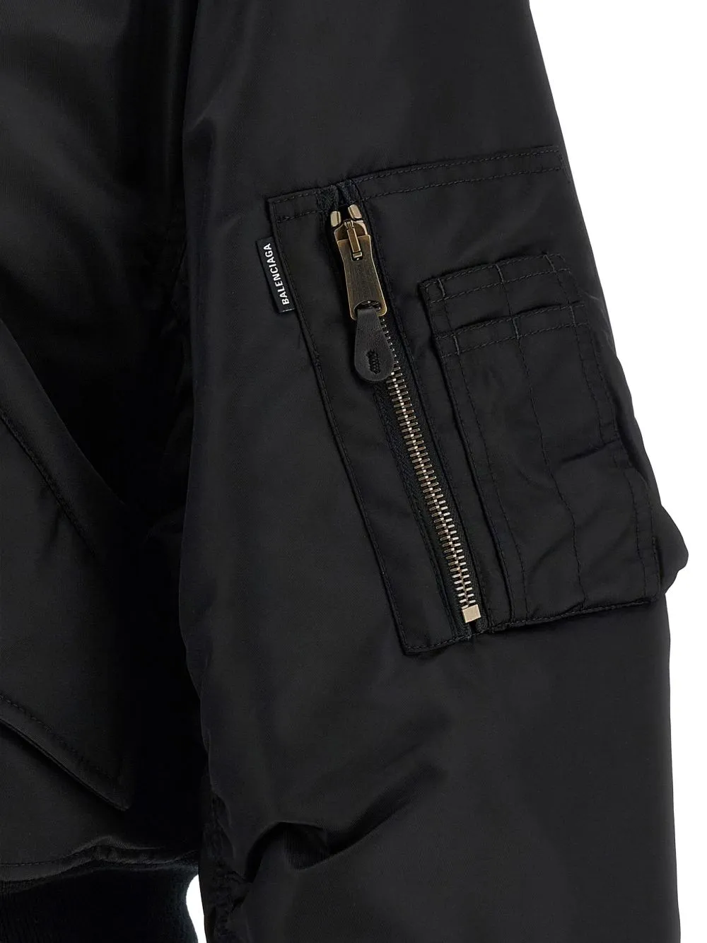 BLACK NYLON BOMBER JACKET sold by Lord & Taylor product image thumbnail 2