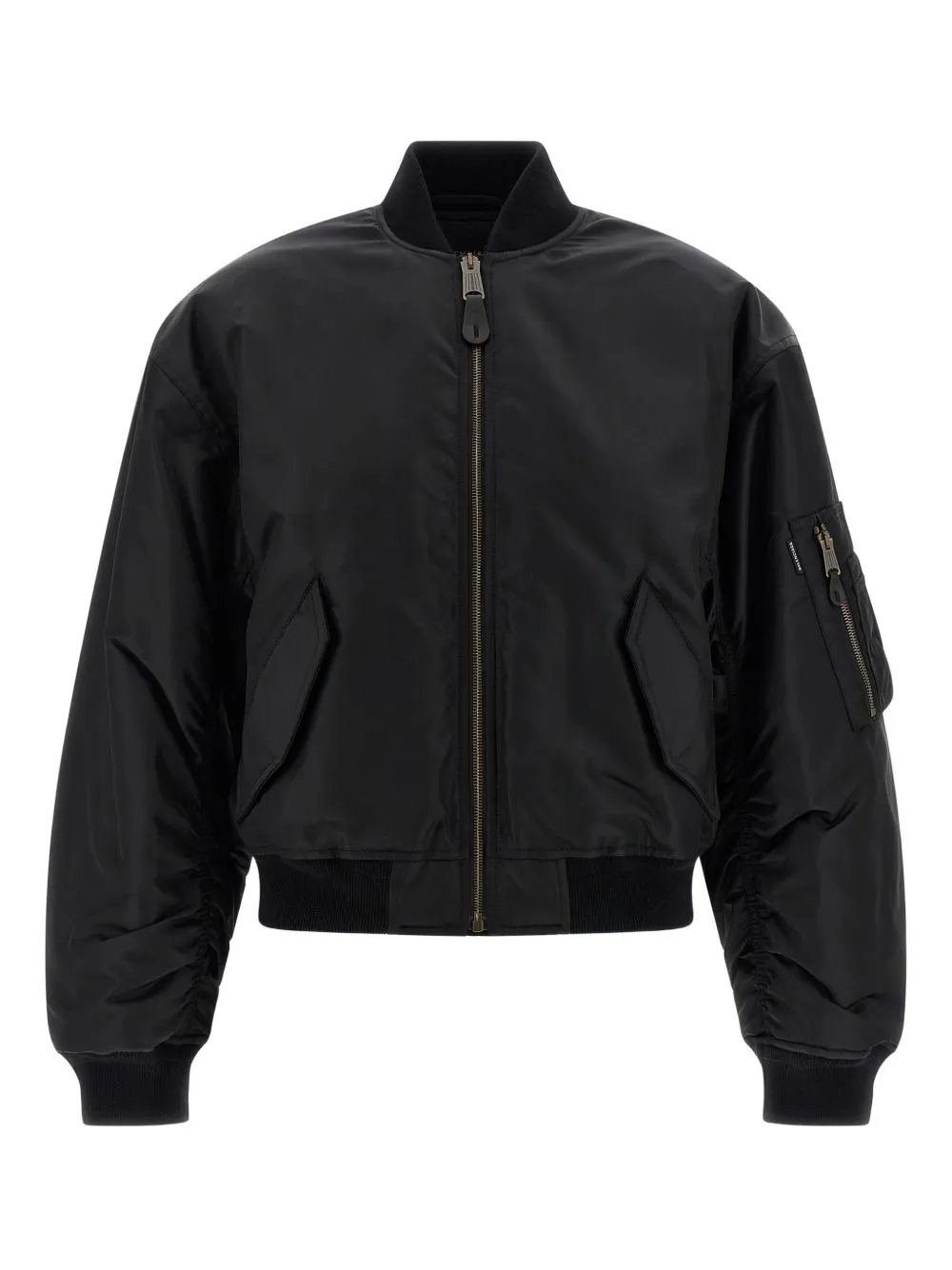 BLACK NYLON BOMBER JACKET sold by Lord & Taylor