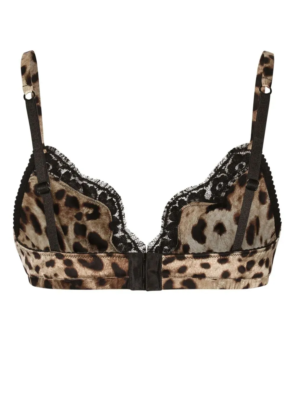 LEOPARD-PRINT SOFT-CUP SATIN BRA WITH LACE DETAILING sold by Lord & Taylor product image thumbnail 3