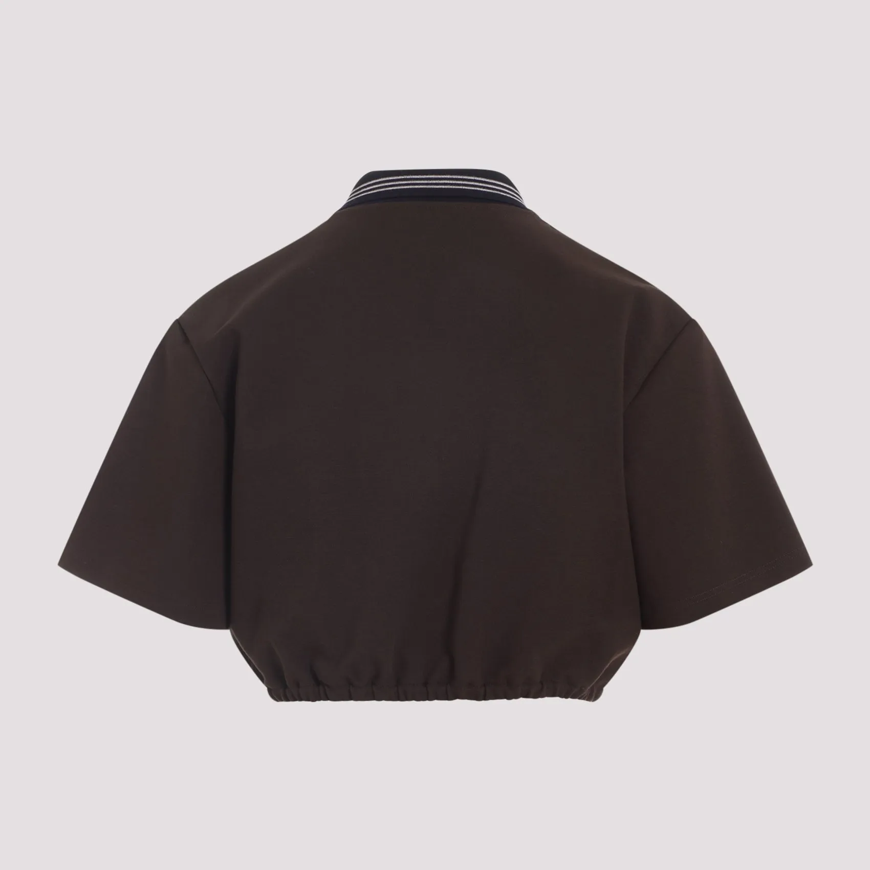 CACAO AND BLUE CROPPED VISCOSE TOP sold by Lord & Taylor product image thumbnail 4