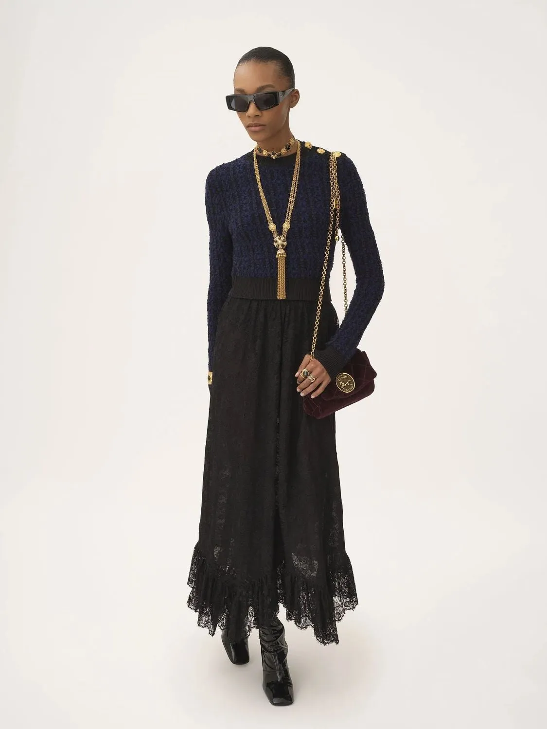 NAVY WOOL PULLOVER sold by Lord & Taylor product image thumbnail 2