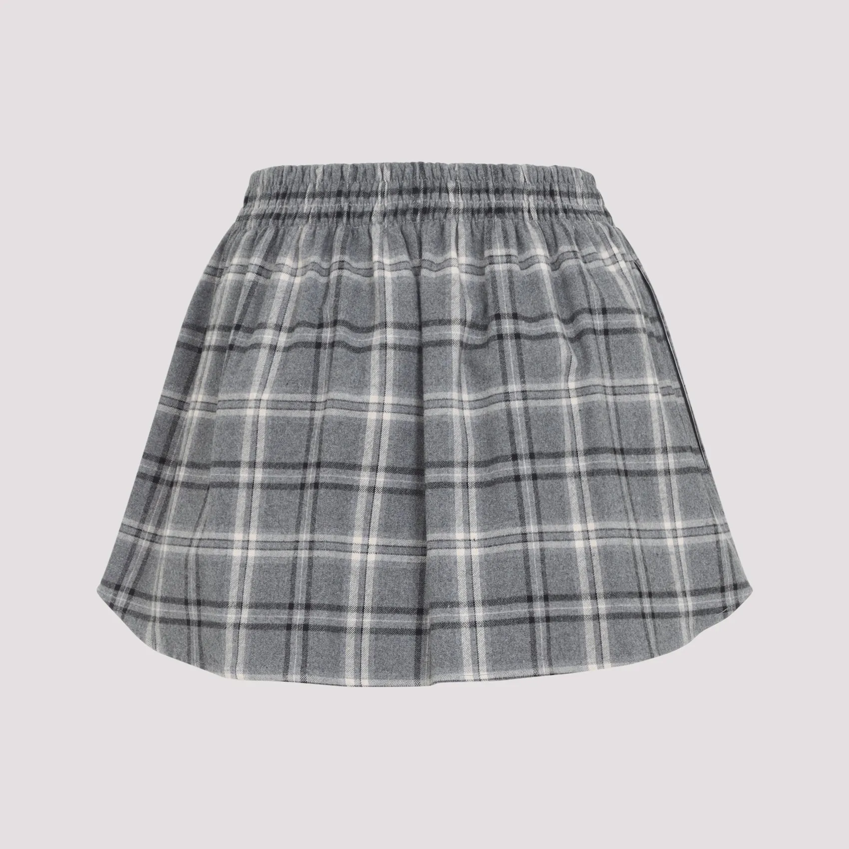 GRAY CHECKERED COTTON MIDI SKIRT sold by Lord & Taylor product image thumbnail 4