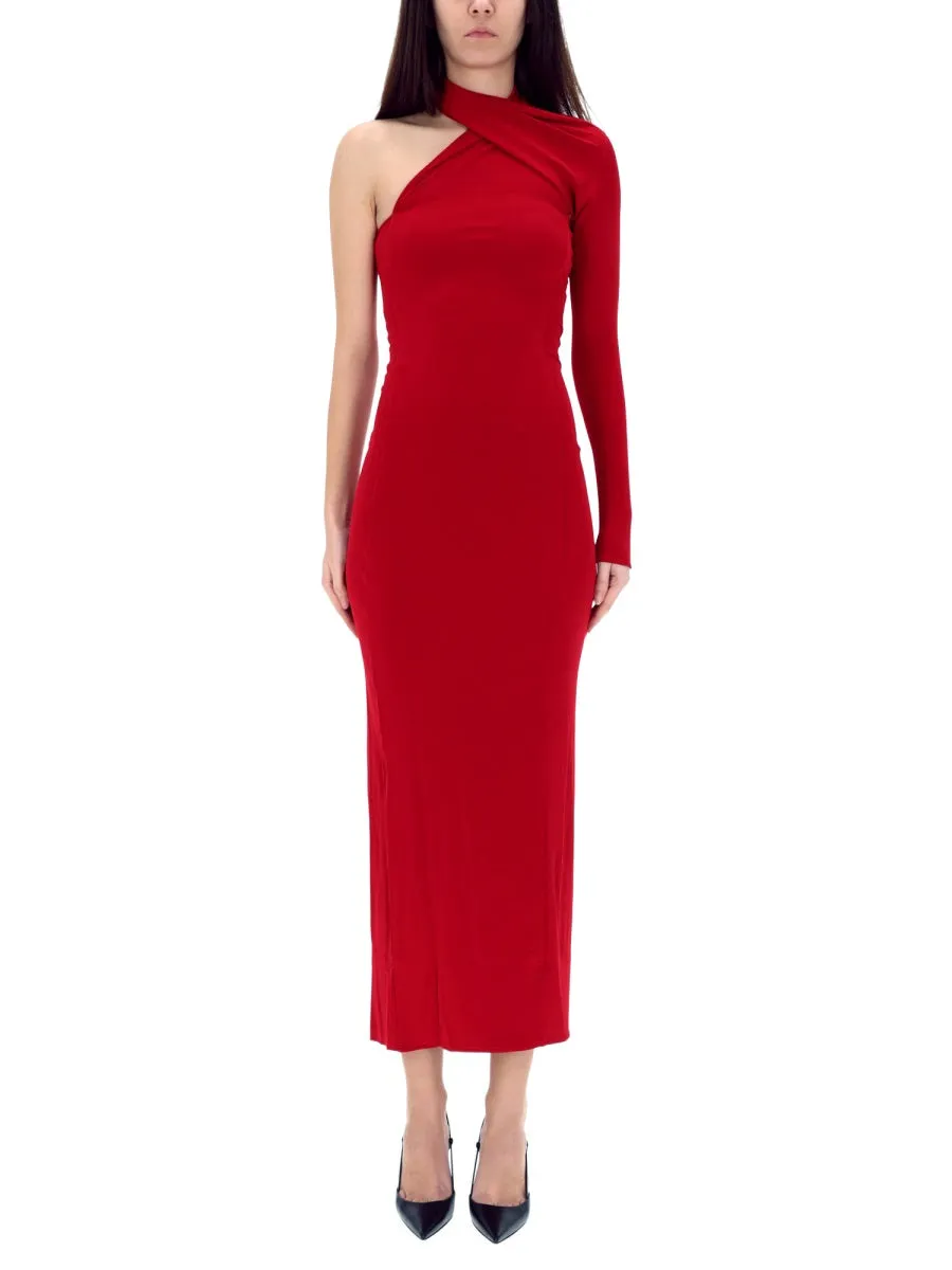 DRAPED ONESHOULDER DRESS sold by Lord & Taylor product image thumbnail 3
