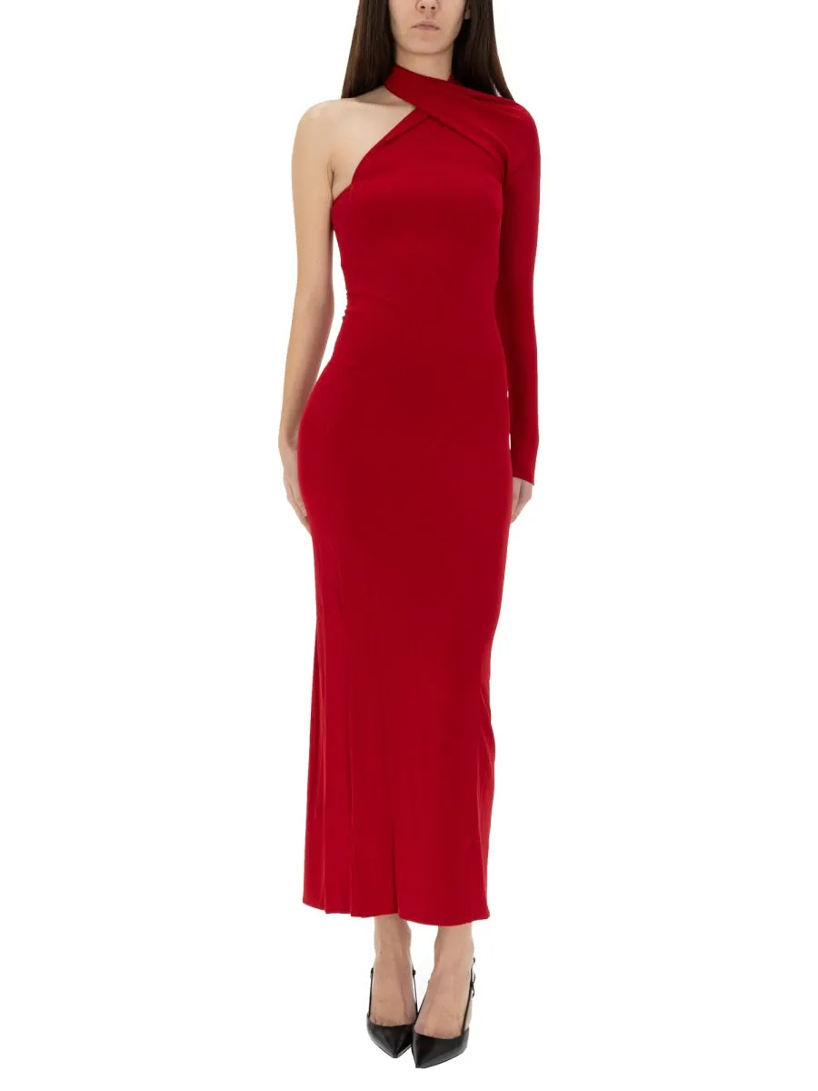 DRAPED ONESHOULDER DRESS sold by Lord & Taylor product image thumbnail 2