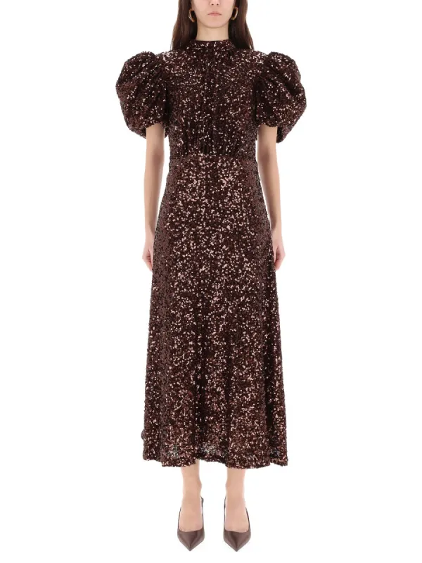 BROWN RECYCLED POLYESTER DRESS sold by Lord & Taylor