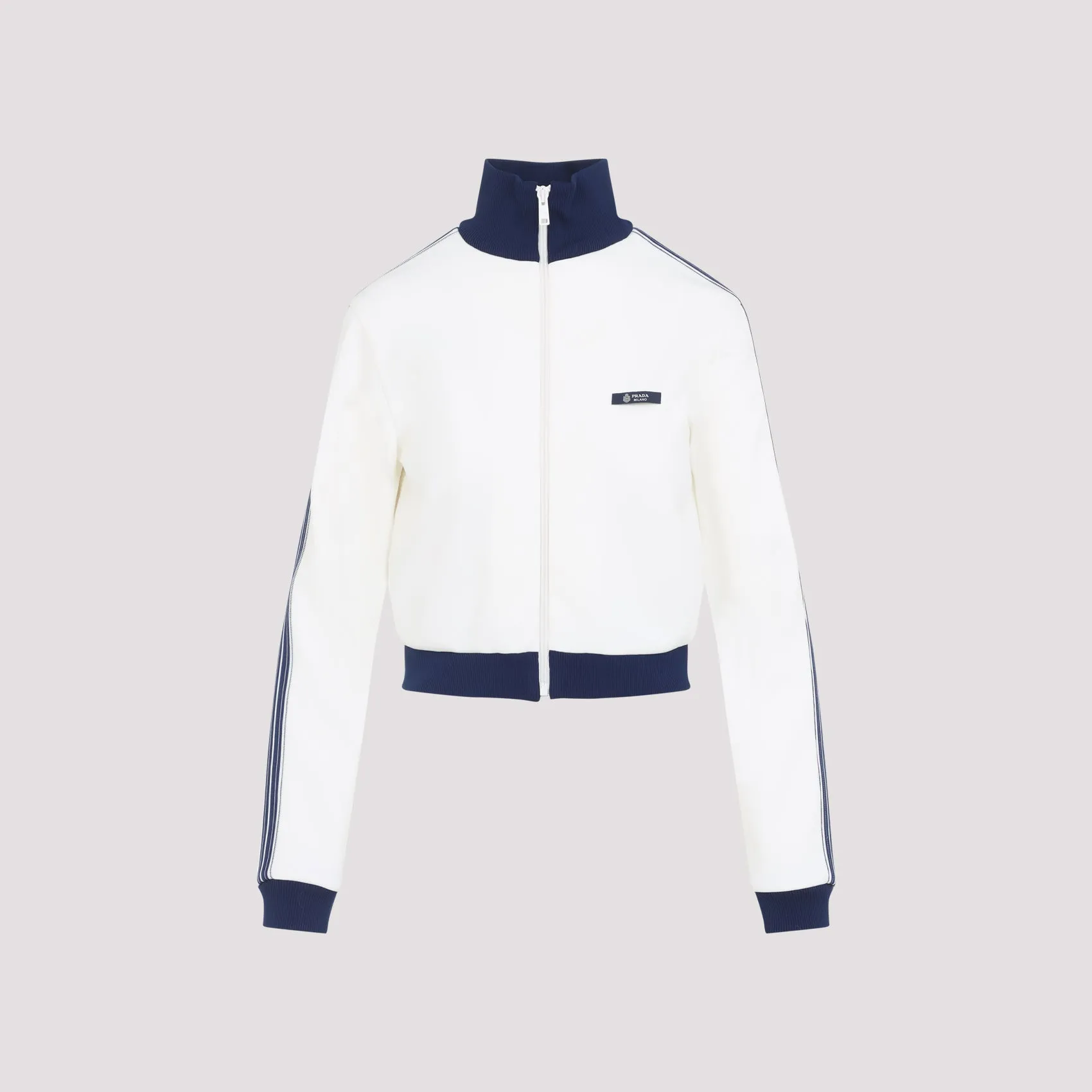 BLUE AND WHITE ZIP-UP LOGO JACKET sold by Lord & Taylor product image thumbnail 3