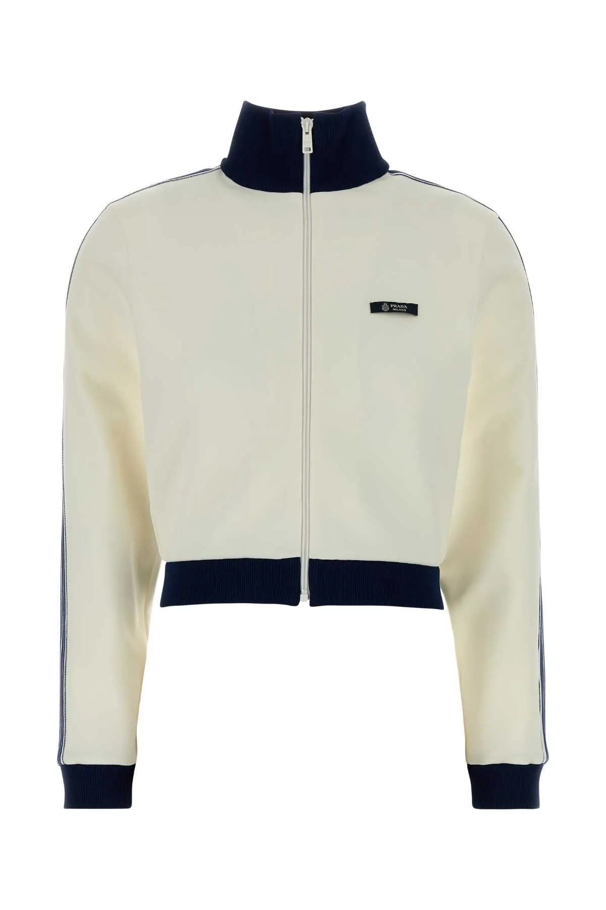 BLUE AND WHITE ZIP-UP LOGO JACKET sold by Lord & Taylor